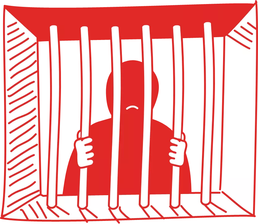 image of a stylyzed prisoner